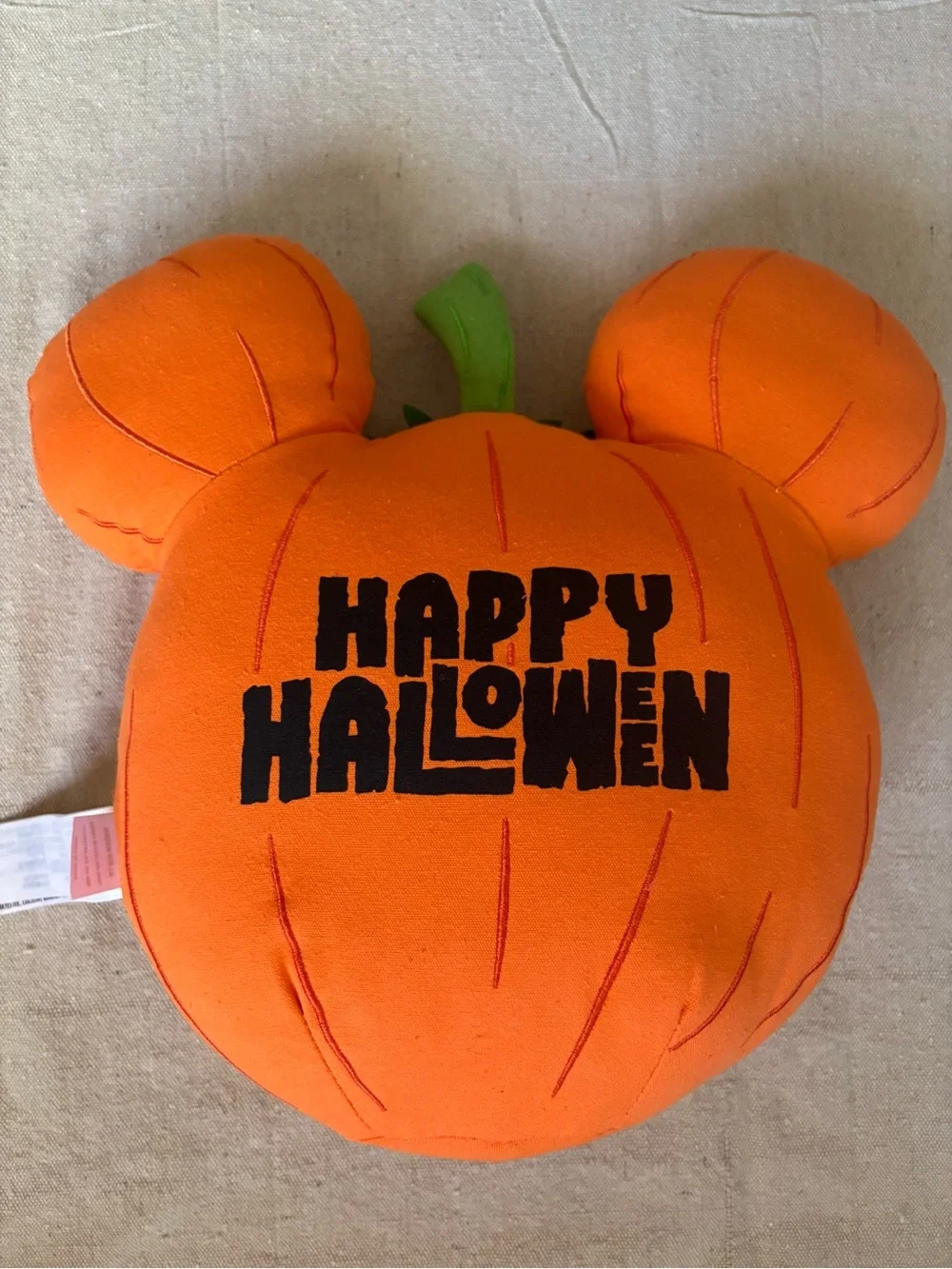 Disney Parks Halloween Mickey Pumpkin Pillow Jack-O-Lantern Plush 2022